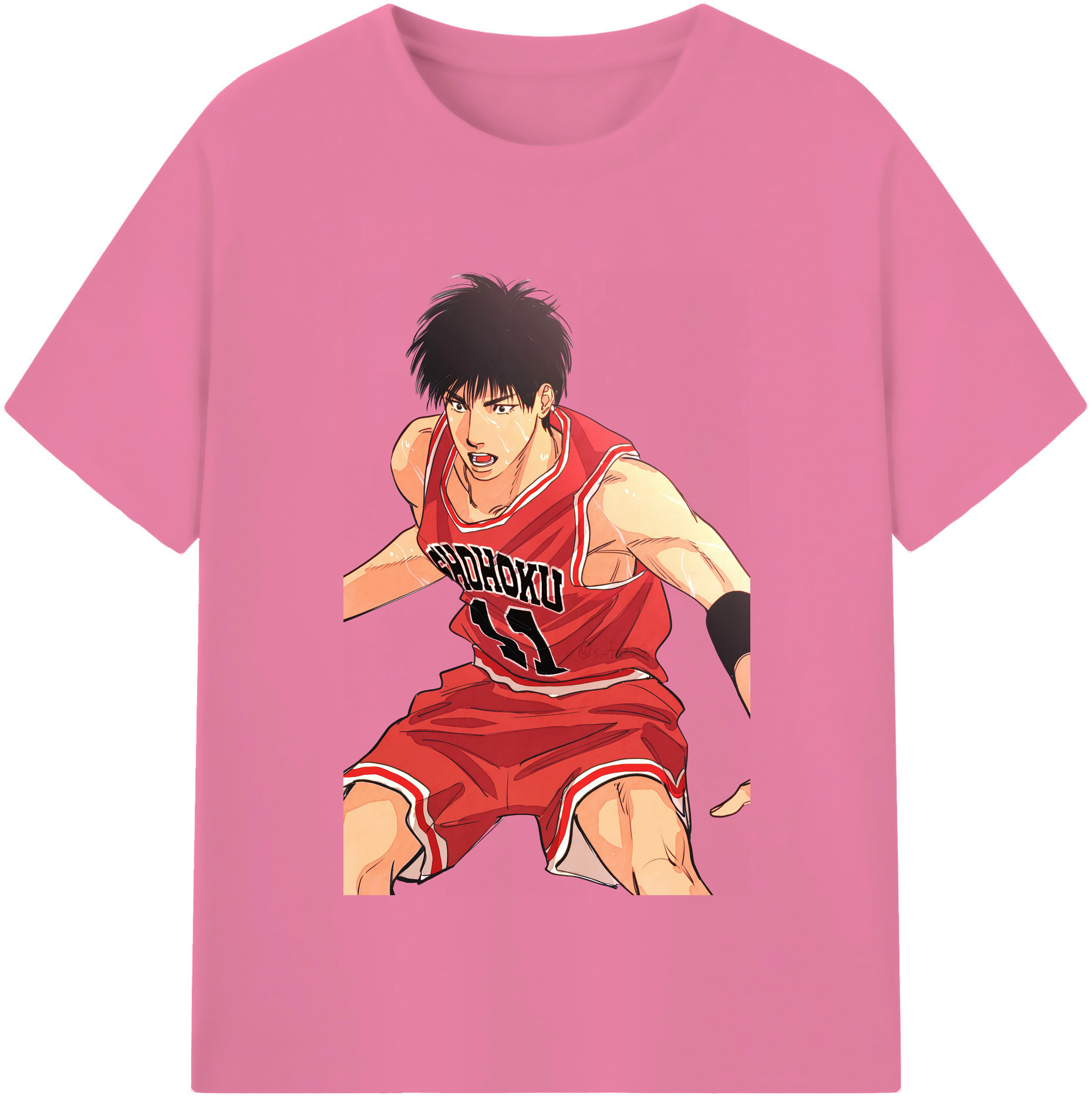SLAM DUNK／スラムダンク 綿100％半袖Tシャツ（フロントプリント）